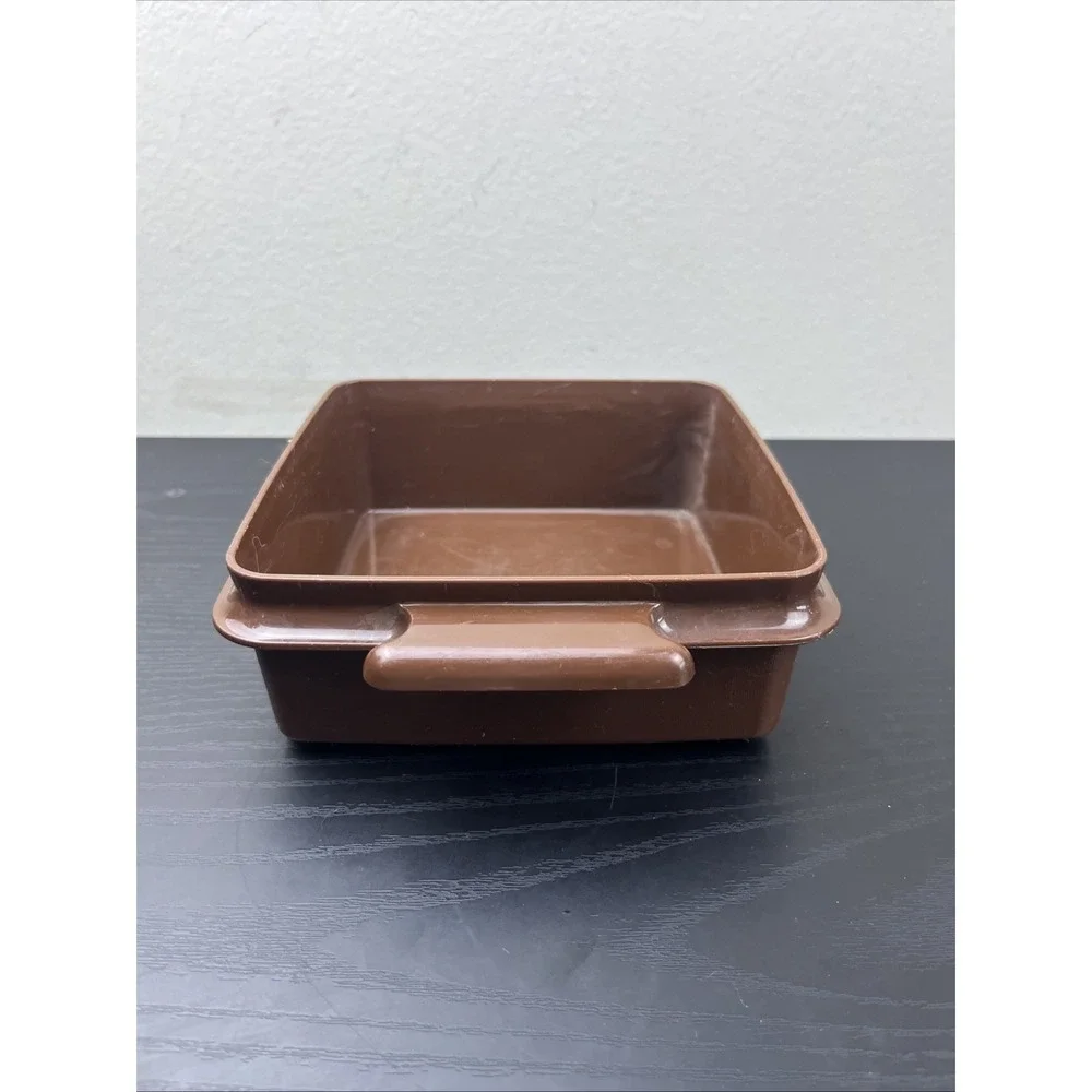 Vintage Tupperware Sandwich Keeper #1362 Brown Replacement Container NO LID